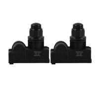 TOYANDONA 2 Pièces Allumeur à Bouton-Poussoir Électrique pour Barbecue, | Générateur D'étincelles Noir, Double Sortie, Trou Fixe 22mm, Métal et Plastique, Usage Camping Extérieur