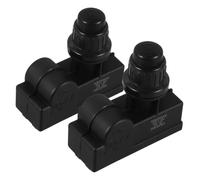TOYANDONA 2 Pièces Allumeur D’allumage, Double Sortie, Bouton-Poussoir | Mécanisme Électrique Sûr, Structure Étanche et Compacte, Port Fixe 22mm, Noir, Métal Plastique