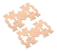 TOYANDONA 2 Pièces Appliques Décoratives pour Meubles en Bois, Incrustations Décoratives, Beige, Formes Nœud Fleur Cœur, Style Européen, pour Miroirs et Commodes, Facile à Poser