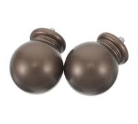TOYANDONA 2 Pièces Embouts Décoratifs Ronds Protège Tissus sans Bavure pour Tringles à Rideaux en Plastique pour Chambre Fenêtres