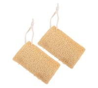 TOYANDONA 2 Pièces Éponge Loofah Naturelle pour Vaisselle Douceur et Design Multi-usage, Nettoyage Cuisine et Travaux Ménagers Beige