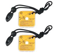 TOYANDONA 2 Pièces Miroir de Signalisation Multifonctionnel en Acrylique pour Survie en Plein Air avec Lanière, Outil de Renvoi de Lumière d'urgence Portable pour Camping et Randonnée