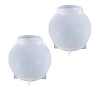 TOYANDONA 2 Pièces Moule Silicone Sphérique pour Fabrication de Boules de Cristal, Réutilisable, Nettoyage Simple, Adapté aux Loisirs Créatifs et Objets Décoratifs DIY