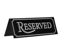 TOYANDONA 2 Pièces Panneau Réservé pour Table en Acrylique Noir Double Face Visibilité Claire, Élégant et Moderne, pour Fêtes et Hôtels