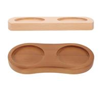 TOYANDONA 2 Pièces Plateau en Bois pour Sel et Poivre Support de Moulin à Poivre Poignée et Patin Base de Broyeur à Main la Cuisine et Restaurant