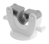 TOYANDONA 2 Pièces Porte-balai et Serpillière Autocollant Réutilisable en Plastique Blanc, Support Étanche pour Rangement sans Perçage Salle de Bain Cuisine
