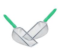TOYANDONA 2 Pièces Tamis à Compost en Métal Vert Robuste Bord Renforcé, Maille 8 et 10, pour Jardinage et Rempotage, Dimensions 27,20x10,00x5,00 Cm