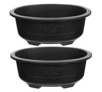 TOYANDONA 2 Pots De Fleurs Plastique Grande Taille 14.96In X 11.81In X 5.51In avec Drainage pour Jardin IntéRieur ExtéRieur Bonsaï Et DéCoration Balcon Bureau