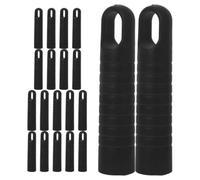 TOYANDONA 20 Pièces Bouchon de Manche à Balai de Hall Manche à Balai de Piscine Embout Fileté Plastique 25mm Noir Bague de Verrouillage et Serpillière Centres Commerciaux Usage Commercial