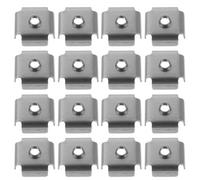TOYANDONA 200 Inserts Filetés M6 en Fer Argenté pour Tubes Carrés, Protection de Filetage et Connexion Soudée Stable, pour Installation de Machines et Réparation de Meubles