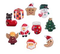 TOYANDONA 24 Pièces Accessoires de Noël en Résine, Breloques DIY | Styles Père Noël et Bonhomme de Neige, Embellissement Facile, pour Créateurs, Bijouterie, Pendentifs, Réfrigérateur