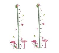 TOYANDONA 2pièces Règle De Hauteur Garçon Fille Oiseau Tropical Autocollant Muraux Stickers Chambre Garçon Fille Pvc Étanche Décoratif Auto-adhésif Pour Mesure Croissance