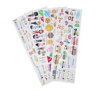 TOYANDONA 3 Feuilles Autocollants Muraux Alphabétiques pour Garçon et Filles en Pvc Amovibles, Surface Mate, Supportent Apprentissage des Lettres Chiffres t Bureau