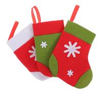 TOYANDONA 3 Pièces Chaussette à Couverts de Noël en Tissu, Pendentif | Pochette pour Fourchettes et Couteaux, Style Généreux, pour Dîners D’hiver et Fêtes de Noël