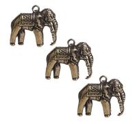 TOYANDONA 3 Pièces Pendentif Éléphant en Laiton Délicat pour Paquet à Dos | Petit Charme Portable, Forme D’éléphant Créative, Facile à Poser Retirer, Lot