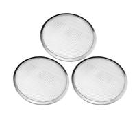 TOYANDONA 3 Pièces Plaque à Pizza avec Revêtement Antiadhésif 12 Pouces et Design Filet de Sécurité Ronde en Alliage D'aluminium pour Four Professionnel en Boulangerie et Restaurant
