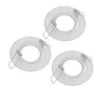 TOYANDONA 3 Pièces Support de Spots Encastrés Mr16 Gu10 en Fer, Blanc, Réglable, Cadre de Luminaire Encastré pour Installation au Plafond, Bricoleurs et Installateurs Professionnels