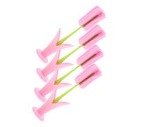 TOYANDONA 4 Pièces Brosse de Nettoyage à Éponge pour Bouteilles avec Manche Long Tête Fleur pour Bouteilles Eau Bols pour Animaux Verres et Tasses Outil de Nettoyage Profond Polyvalent Rose