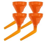 TOYANDONA 4 Pièces Entonnoir de Réservoir pour Voiture en Plastique Orange, Design Épaissi Fiable, Entonnoir à Carburant Mains Libres pour Usage Extérieur et Garage