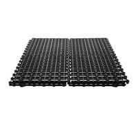 TOYANDONA 4 Pièces Grille de Fontaine de Jardin, Grille de Bassin Rectangulaire en Plastique Noir, Modulable avec Pieds, Support de Charge et Résistance la Corrosion pour Réservoirs