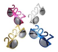 TOYANDONA 4 Pièces Lunettes Décoratives pour Fête avec Cadre Numérique Accessoires Photo Amusants et Légers pour Événements et Soirées