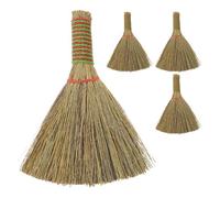 TOYANDONA 4 Pièces Petit Balai à Main en Paille Vietnamienne Souple pour Balayage Intérieur, Réutilisable et Gain de Place, pour Bureau et Voiture