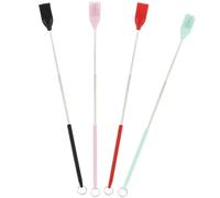 TOYANDONA 4pièces Pinceau à Pâtisserie Silicone Rétractable Brosse à Barbecue Légère et Ergonomique Brosse à Huile Multifonction pour Cuisson et Grillades Portable Couleur Couleur Aléatoire