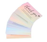 TOYANDONA 50 Pièces Carte de Remerciement, Cartes Postales pour Petites Entreprises, Papier Couché, Légères et Portables, Belles Couleurs, pour Commande et Clients