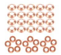 TOYANDONA 50 Pièces Joint de Bouchon Climatisation en Cuivre pour Raccords | Joint Préformé à Écrasement, Étanchéité Solide pour Maintenance Hvac, Réparation Ac, Couleur Marron