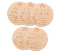 TOYANDONA 5pièces Cartes De Naissance Pour Annonce De Signes Personnalisés De Croissance Et Souvenirs Étapes Accessoires Photo Né