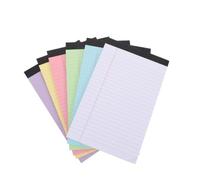 TOYANDONA 6 Pièces Bloc-notes Coloré à Déchirure Facile Feuilles Lignées, Papier Résistant aux Déchirures, 30 Feuilles par Bloc, Voyage et L'organisation Couleur Aléatoire