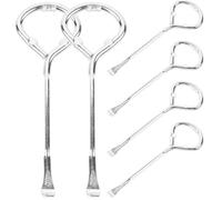 TOYANDONA 6 Pièces Ouvre-boîte en Acier Ergonomique Argenté pour Usage Industriel et Domestique, Outil Réutilisable et Gain de Place pour Retirer le Couvercle D'un Pot