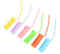 TOYANDONA 6 Pièces Protection Silicone pour Flacons Étui Organiseur Anti-Fuite Lot de Housses Protectrices pour Huiles Essentielles Grip Antidérapant et Résistance aux Chocs