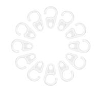 TOYANDONA 60 Pièces Crochets de Rideau Installation Facile en Plastique Blanc Anneaux Décoratifs Polyvalents pour Tringles et Rails Adaptés pour Fenêtres et Salons