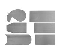 TOYANDONA 6pièces Racloirs Bois Ébénisterie Multi-formes Acier Trempé Grattoir Précision pour Finition Lisse et Polissage Outils Multi-usage pour Meubles et Restauration Bois