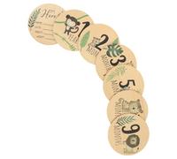 TOYANDONA 7pièces Cartes Bois De Mois Pour Garçon Fille Signes Annonce Bois Pour Capturer Les Étapes Mensuelles De Votre Né Accessoires Photo Pratiques Et Légers Pour Garçon Et Fille