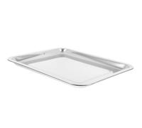 TOYANDONA Acier Inoxydable Plateau de Cuisson Rectangulaire pour Four et | Bords Lisses, Grosse Capacité, Nettoyage Facile, Usage Vapeur, Riz et Grillades, Finition Argentée