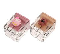 TOYANDONA Aiguisoir Double Trou pour Crayons 2 Pièces, Plastique Résistant, Adapté aux Garçon et Filles pour Usage Scolaire, Design Décoratif et Compact