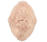TOYANDONA Applique en Bois Sculpté Incrustation pour Décoration Intérieure de Meubles et Armoires, Motif Décoratif, Dimensions 21X15Cm, Style Européen, Installation Murale