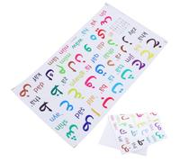 TOYANDONA Autocollants Muraux Alphabet Arabe en Pvc Auto-adhésifs 2pcs, Décoration Murale Style Dessin Animé pour Chambre D'garçon et Filles et Maternelle