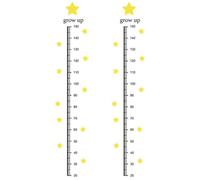 TOYANDONA Autocollants Muraux de Courbe de Croissance Garçon et Filles 30x45 Cm, Lot de 2 Feuilles Pvc Résistant, Motif Étoiles Colorées, Toise Murale Décorative pour Chambre Bébé et Crèche