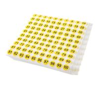 TOYANDONA Autocollants Numérotés Jaunes Imperméables pour Classification, 100 Feuilles de Stickers Adhésifs Enduits, Faciles à Utiliser Design Chic et Performant