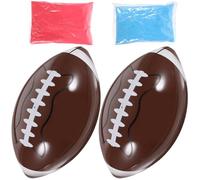 TOYANDONA Ballon de Rugby pour Révélation Poudre Colorée Bleue et Rose 400G Accessoire de Fête Gender Reveal pour Shower et Anniversaire