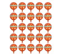 TOYANDONA Ballons de Basket en Aluminium 18 Pouces Orange Lot de 25 pour Décoration de Fête et Rassemblement Festival