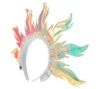 TOYANDONA Bandeau LED Feu Créatif en Plastique Léger pour Femmes, Accessoire Cheveux Flamme Lumineux pour Fêtes en Boîte de Nuit et Soirées Dansantes