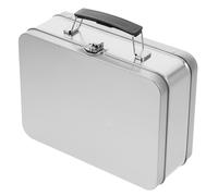 TOYANDONA Boîte à Lunch en Fer-blanc Vintage et Verrou, Couvercle avec | Métal Argenté, Design Multifonction, pour Conservation des Aliments et Loisirs Créatifs
