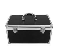 TOYANDONA Boîte à Outils pour Noire en Alliage D'aluminium à Poignée Antidérapante et Ouverture Flexible, Coffret Portable Rangement Domicile Déplacement
