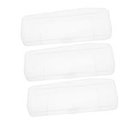 TOYANDONA Boîte de Rangement en Plastique Transparente Compact et Pratique Set de 3 Pièces pour Rasoirs et Recharges pour Voyage et Usage Domestique