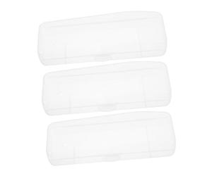 TOYANDONA Boîte de Rangement en Plastique Transparente Compact et Pratique Set de 3 Pièces pour Rasoirs et Recharges pour Voyage et Usage Domestique