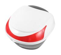 TOYANDONA Boîte de Rangement Moto Multifonctionnelle Étanche Plastique Robuste pour Casque et Outils Coffre Arrière Blanc Coffre de Stockage Compact pour Scooter et Vélo